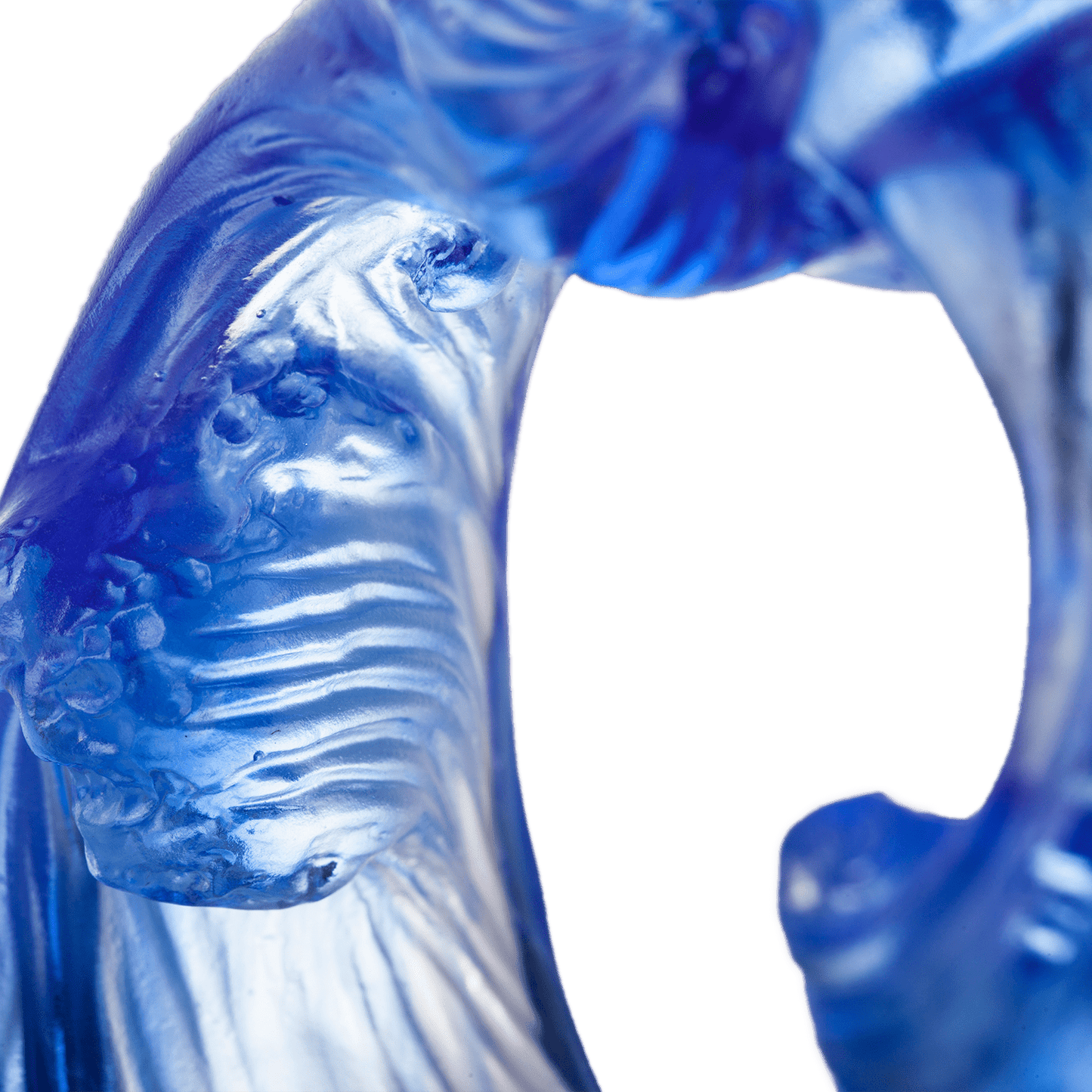 Crystal Feng Shui Art Symbolizing water and the constant flow of riches - LIULI Crystal Art