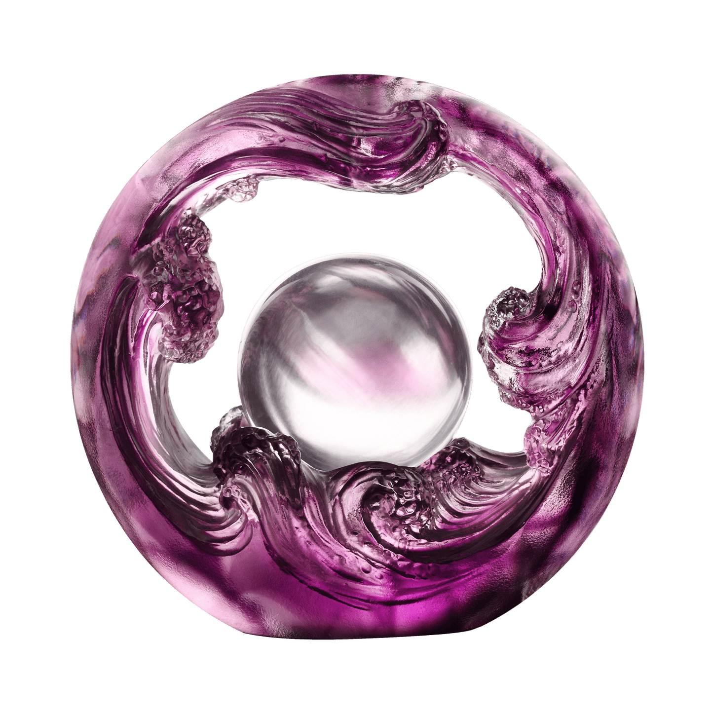 Crystal Feng Shui Art Symbolizing water and the constant flow of riches - LIULI Crystal Art