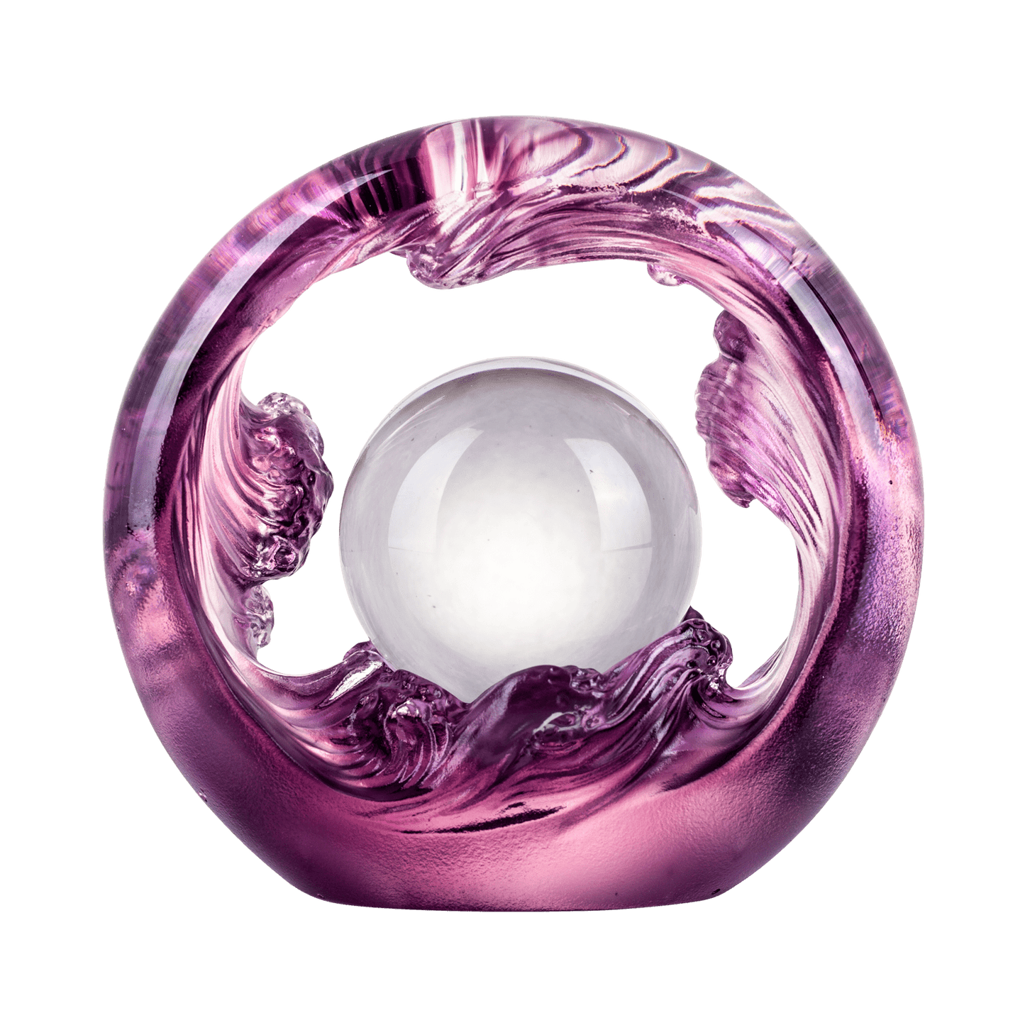 Crystal Feng Shui Art Symbolizing water and the constant flow of riches - LIULI Crystal Art