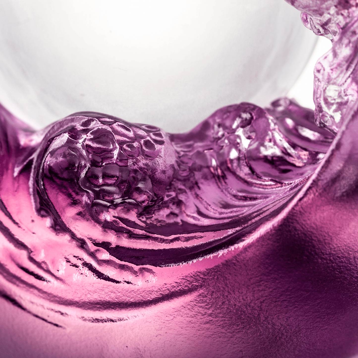 Crystal Feng Shui Art Symbolizing water and the constant flow of riches - LIULI Crystal Art