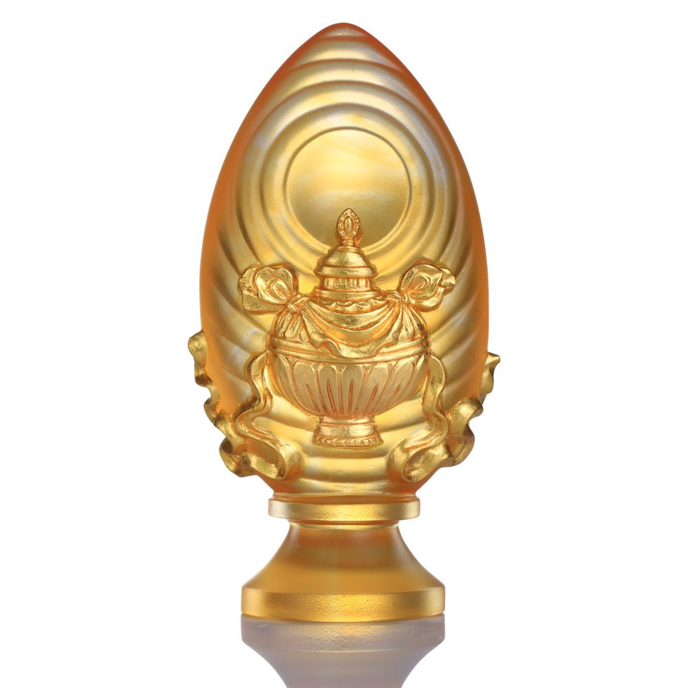 Crystal Feng Shui, Eight Auspicious Offerings, Vase of Treasures-Auspicious Wishes - LIULI Crystal Art
