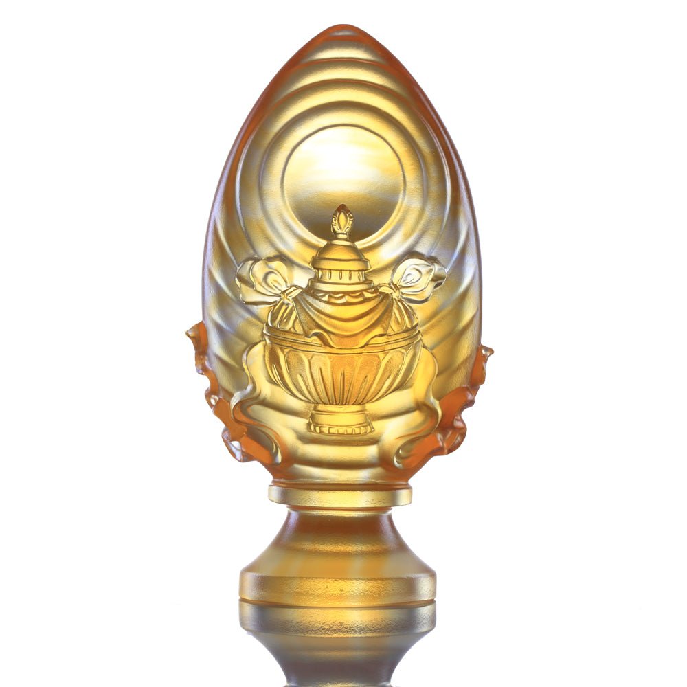 Crystal Feng Shui, Eight Auspicious Offerings, Vase of Treasures-Auspicious Wishes - LIULI Crystal Art