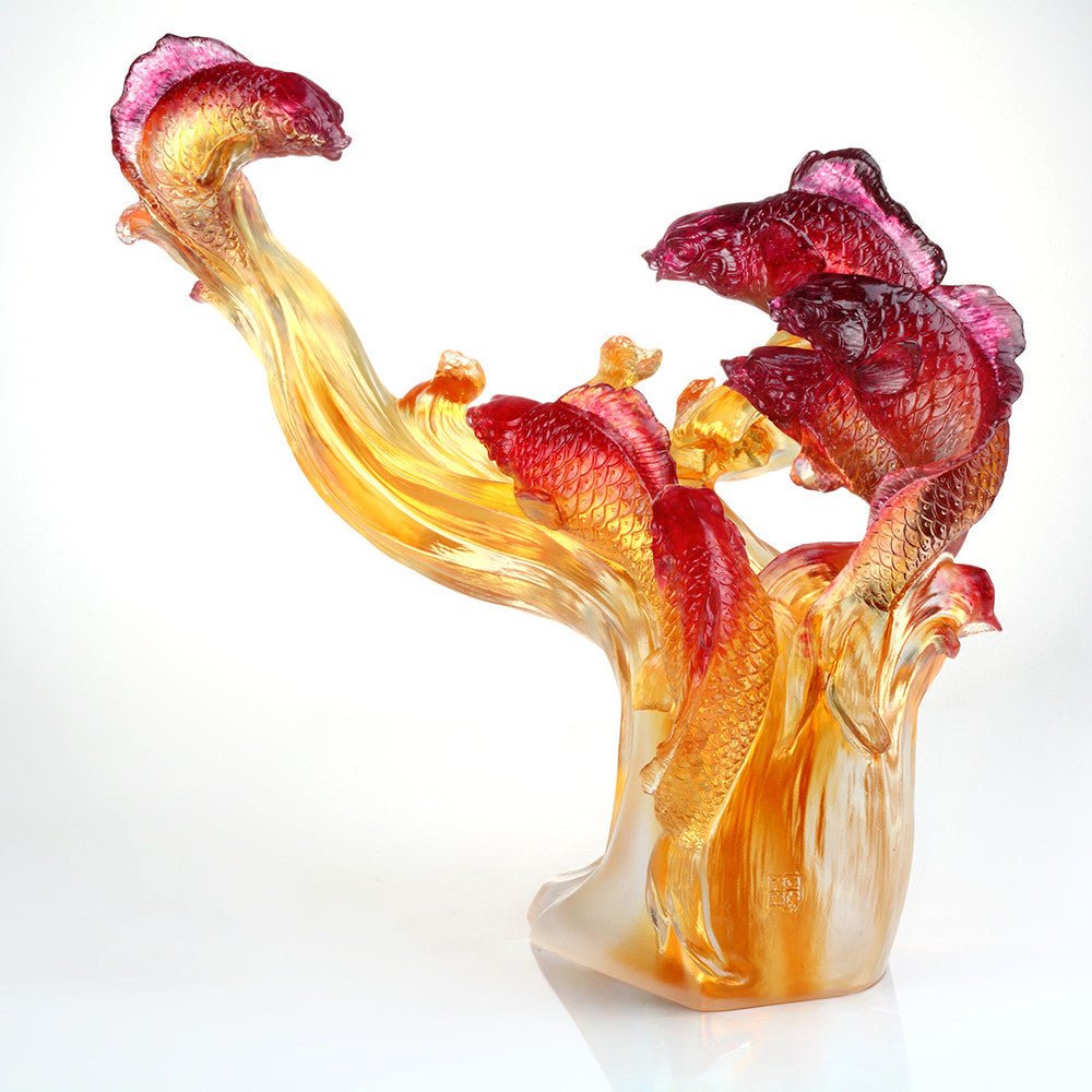 Crystal Fish, Carp Fish, We Are Dragons - LIULI Crystal Art