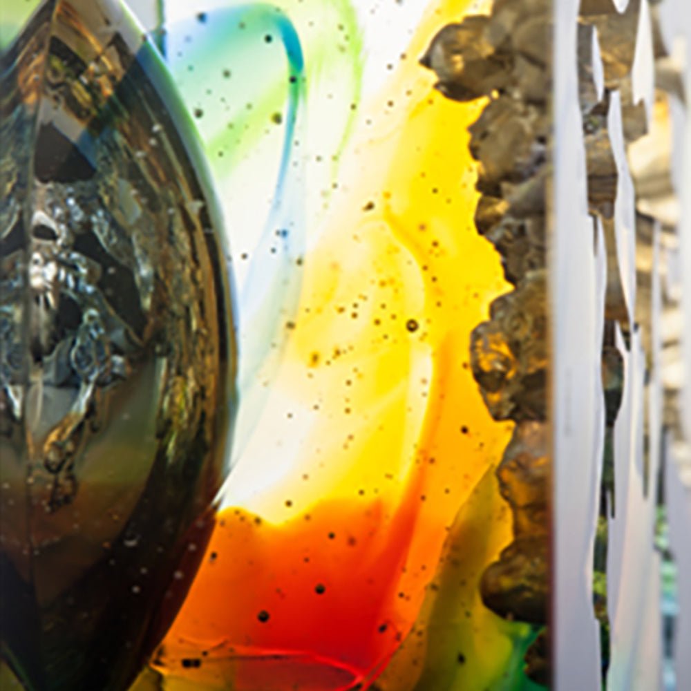 '-- DELETE -- Crystal Flower, Full Moon, Fragrant Flowers - LIULI Crystal Art