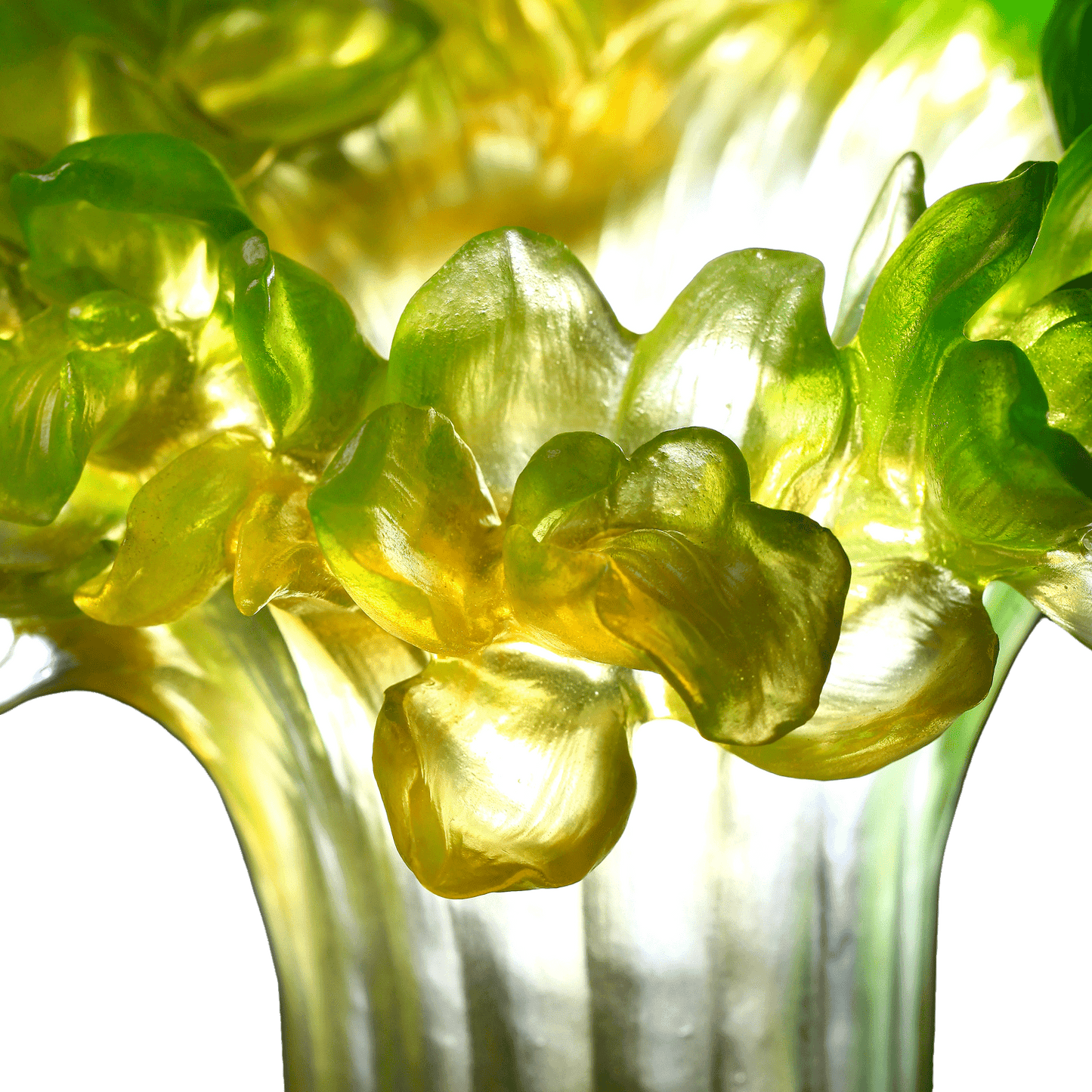 Crystal Flower, Orchid, Toward the Blue Sky - LIULI Crystal Art
