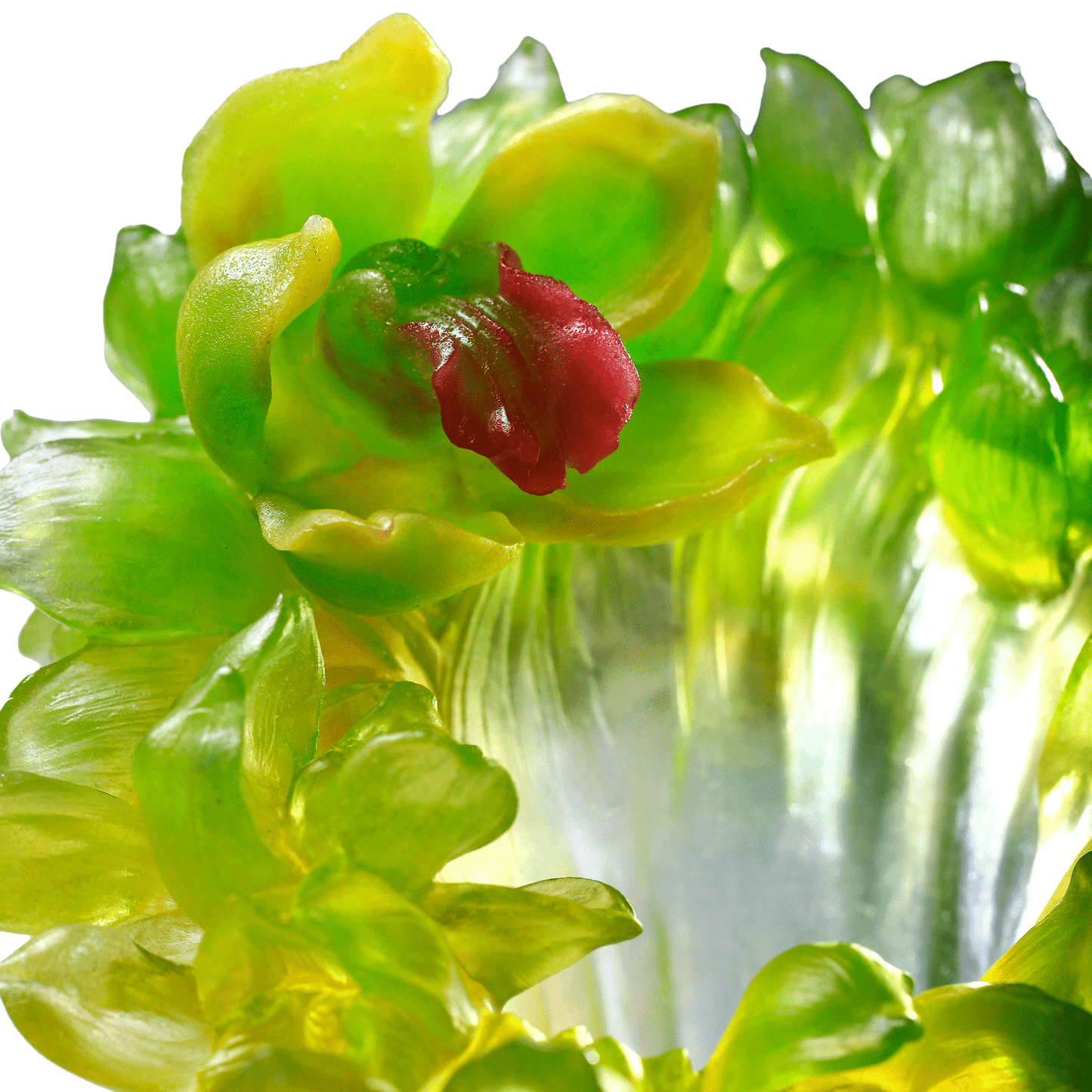 Crystal Flower, Orchid, Toward the Blue Sky - LIULI Crystal Art