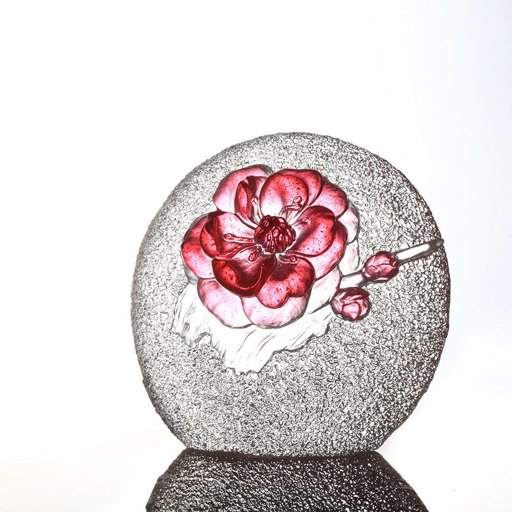 Crystal Flower, Plum Blossom, Burst of Spring - LIULI Crystal Art