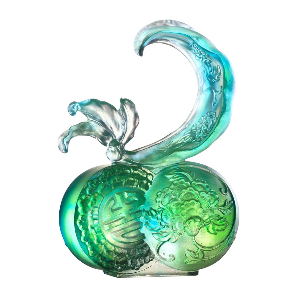 Crystal Fruit, Tangerine, Kitchen Decor, Joy Heralds Spring - LIULI Crystal Art