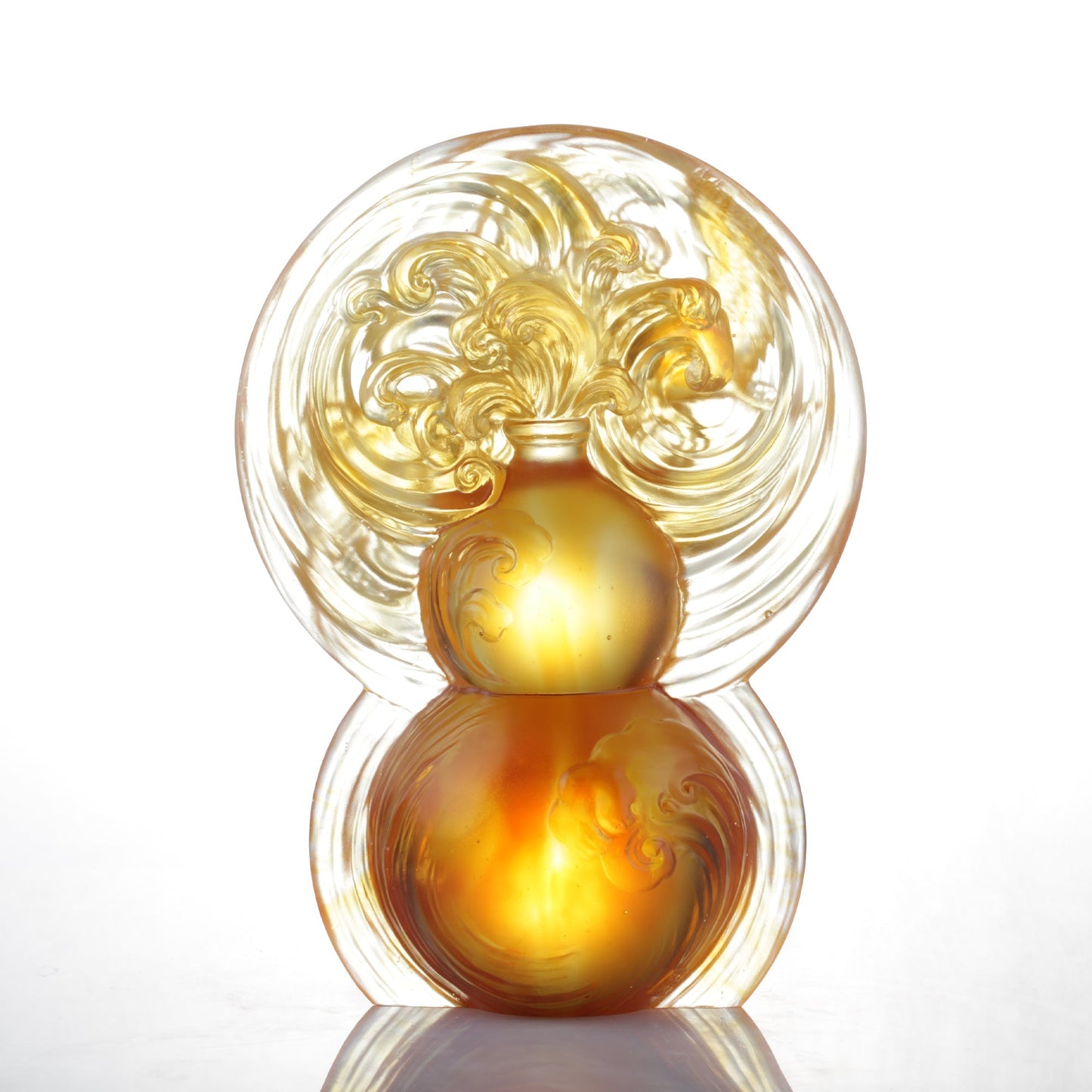 Crystal Sculpture, Hulu Gourd, Fish, Source of Abundance