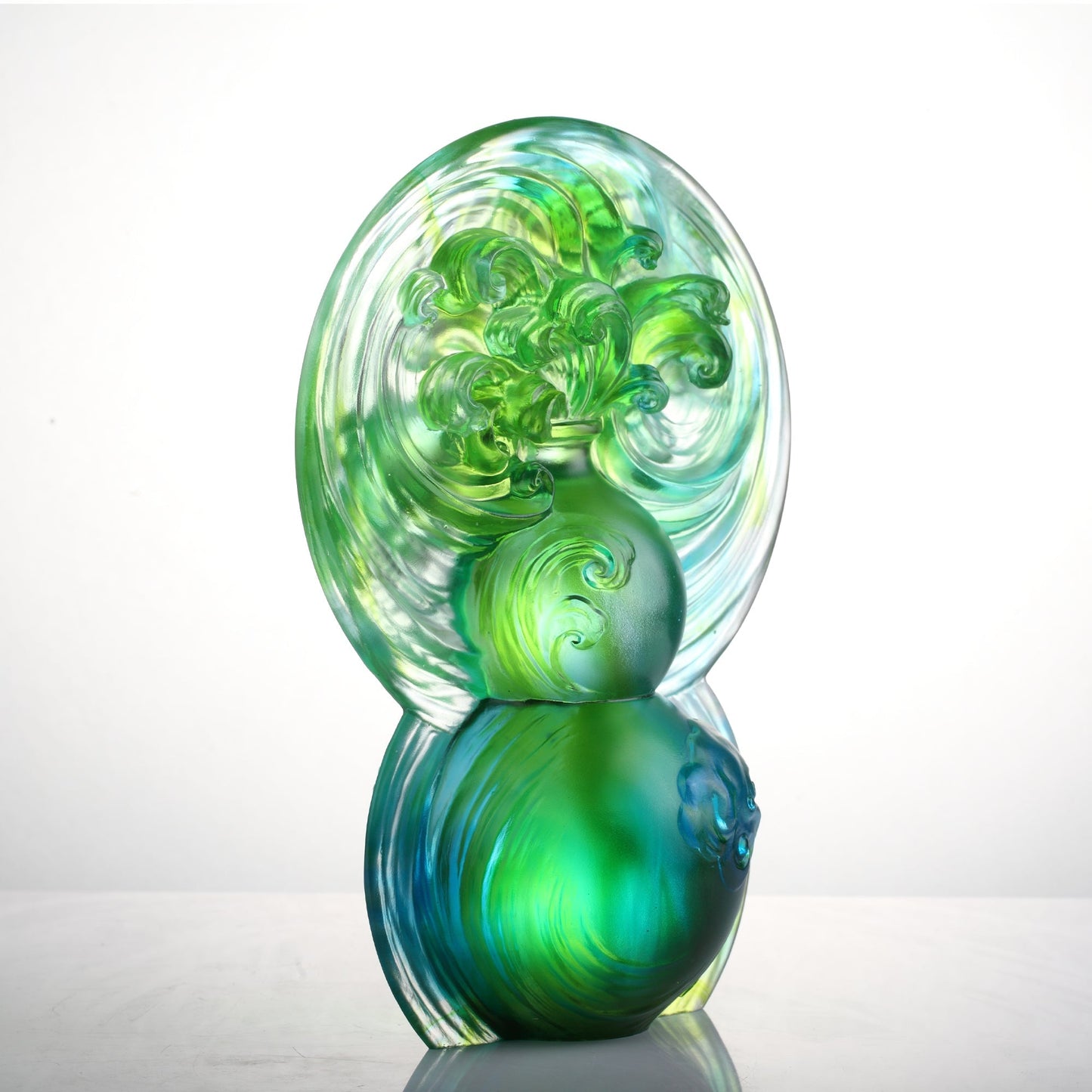 Crystal Sculpture, Hulu Gourd, Fish, Source of Abundance