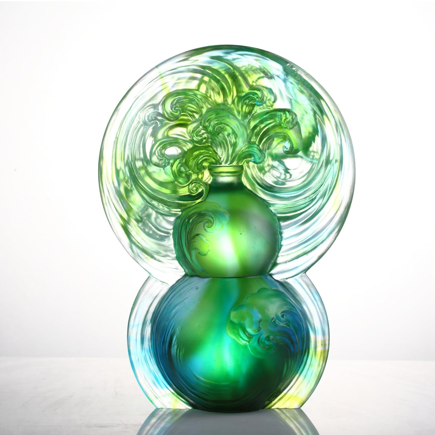 Crystal Sculpture, Hulu Gourd, Fish, Source of Abundance