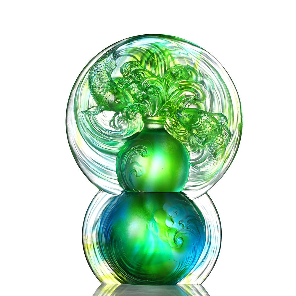 Crystal Sculpture, Hulu Gourd, Fish, Source of Abundance