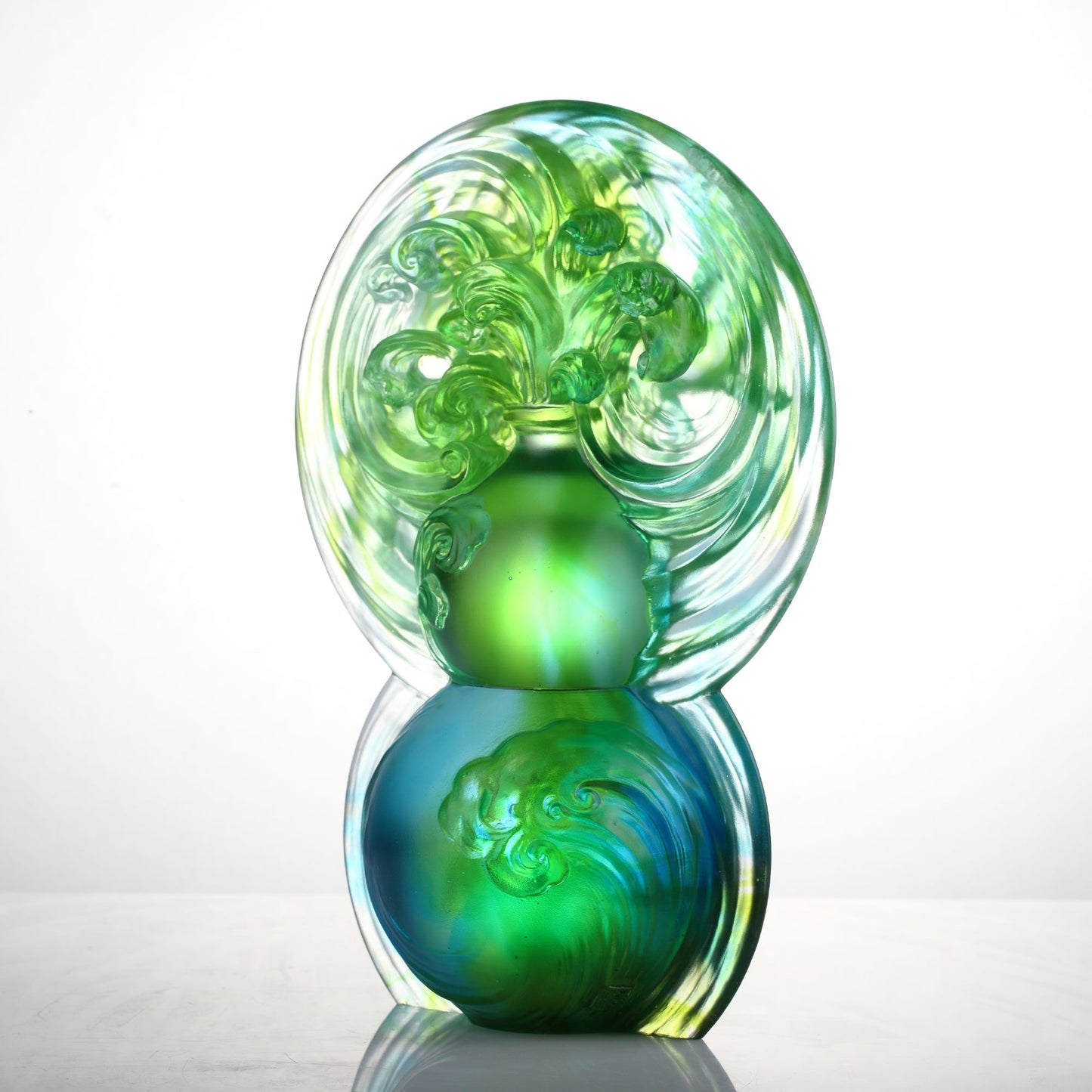 Crystal Sculpture, Hulu Gourd, Fish, Source of Abundance