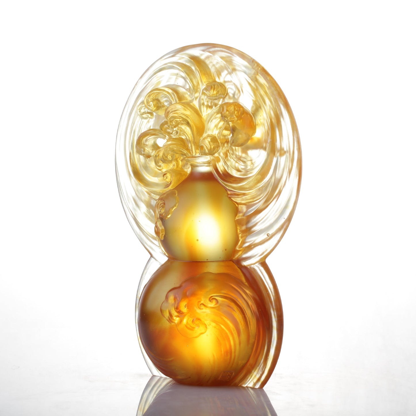 Crystal Sculpture, Hulu Gourd, Fish, Source of Abundance