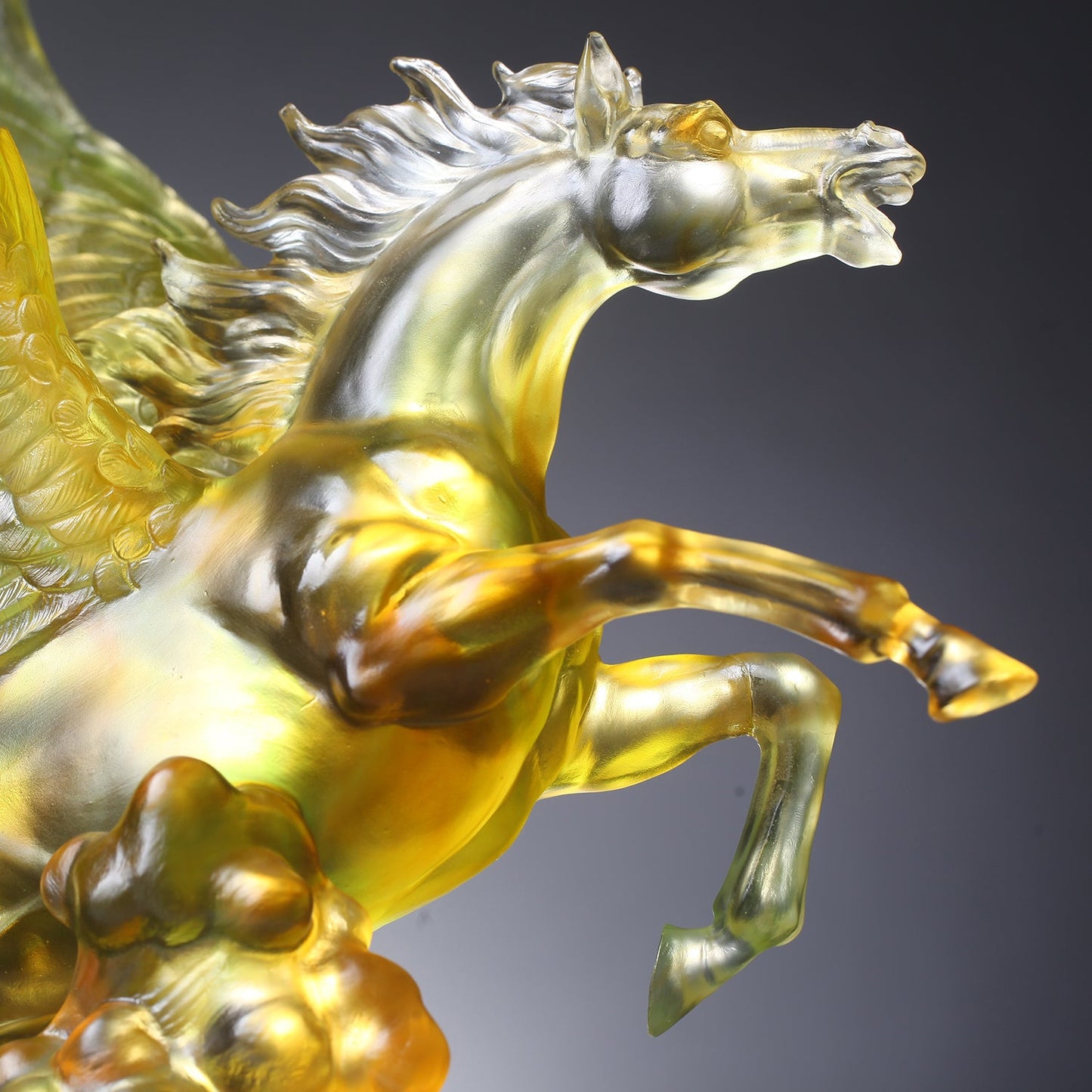 LIULI Crystal Art Collectible Pegasus Sculpture, King - LIULI Crystal Art