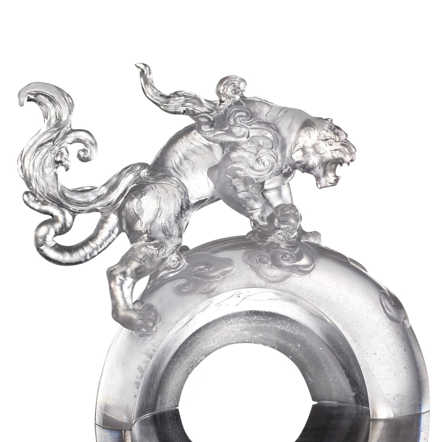LIULI Crystal Art, Mythical Creature, Divine Tiger - Might - LIULI Crystal Art