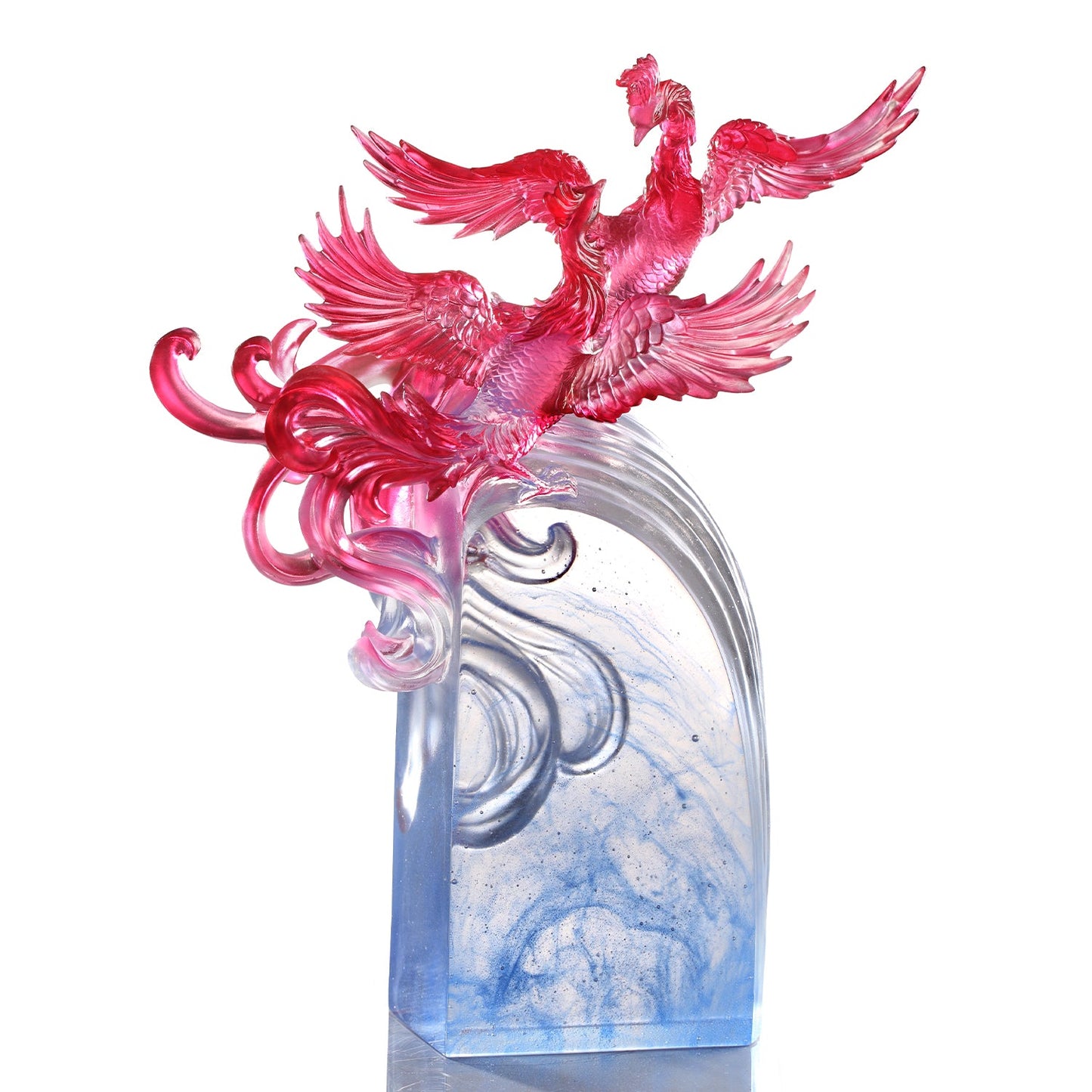 LIULI Crystal Art, Phoenix, Splendor In The Nine Heavens - LIULI Crystal Art