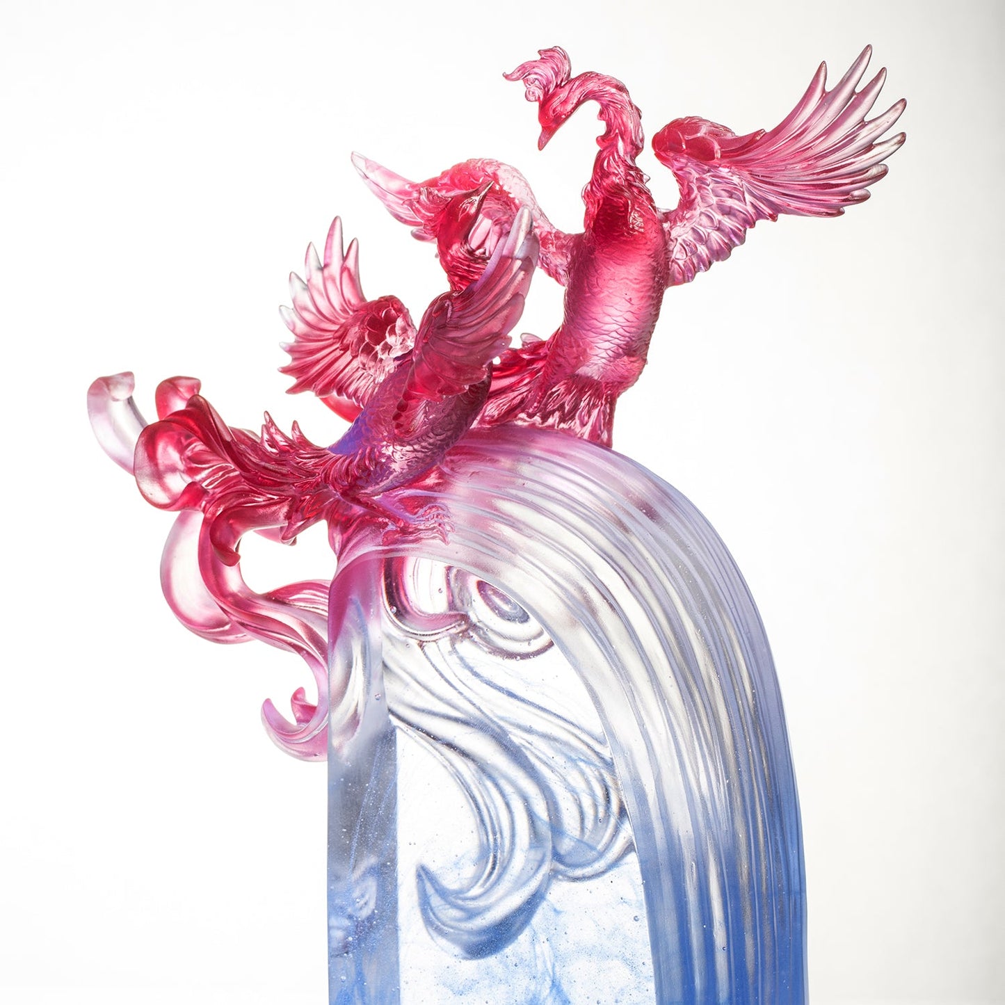 LIULI Crystal Art, Phoenix, Splendor In The Nine Heavens - LIULI Crystal Art