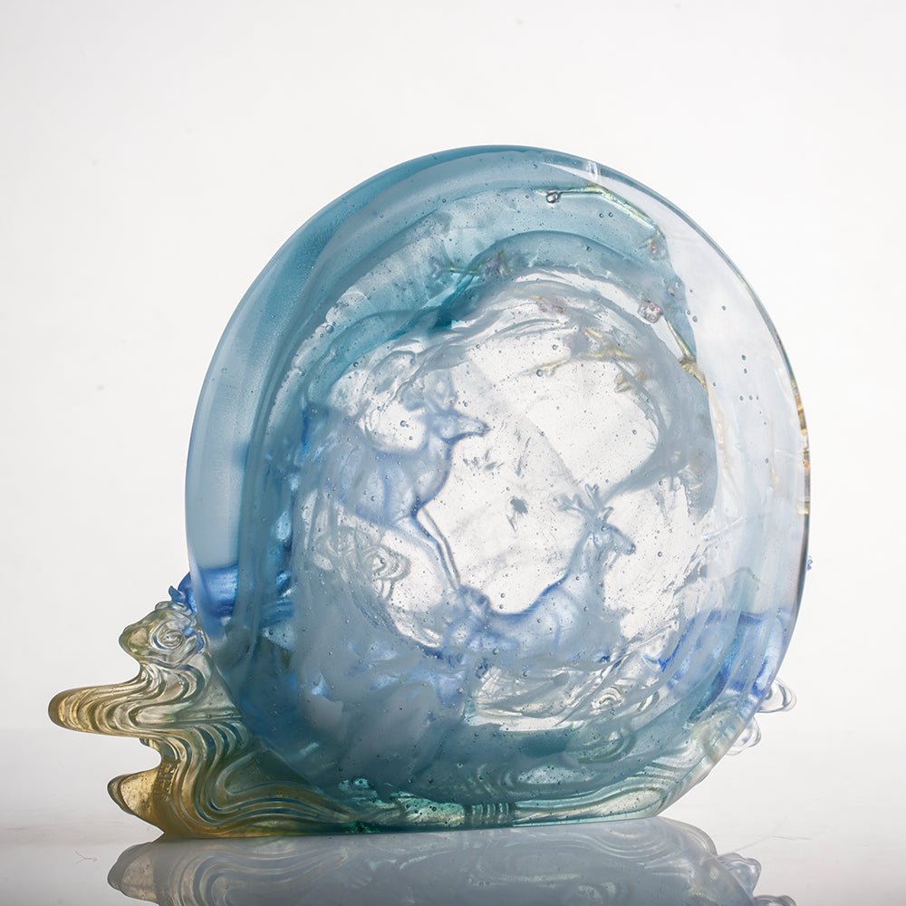 LIULI Crystal Deer Statue Song of Triumph - LIULI Crystal Art