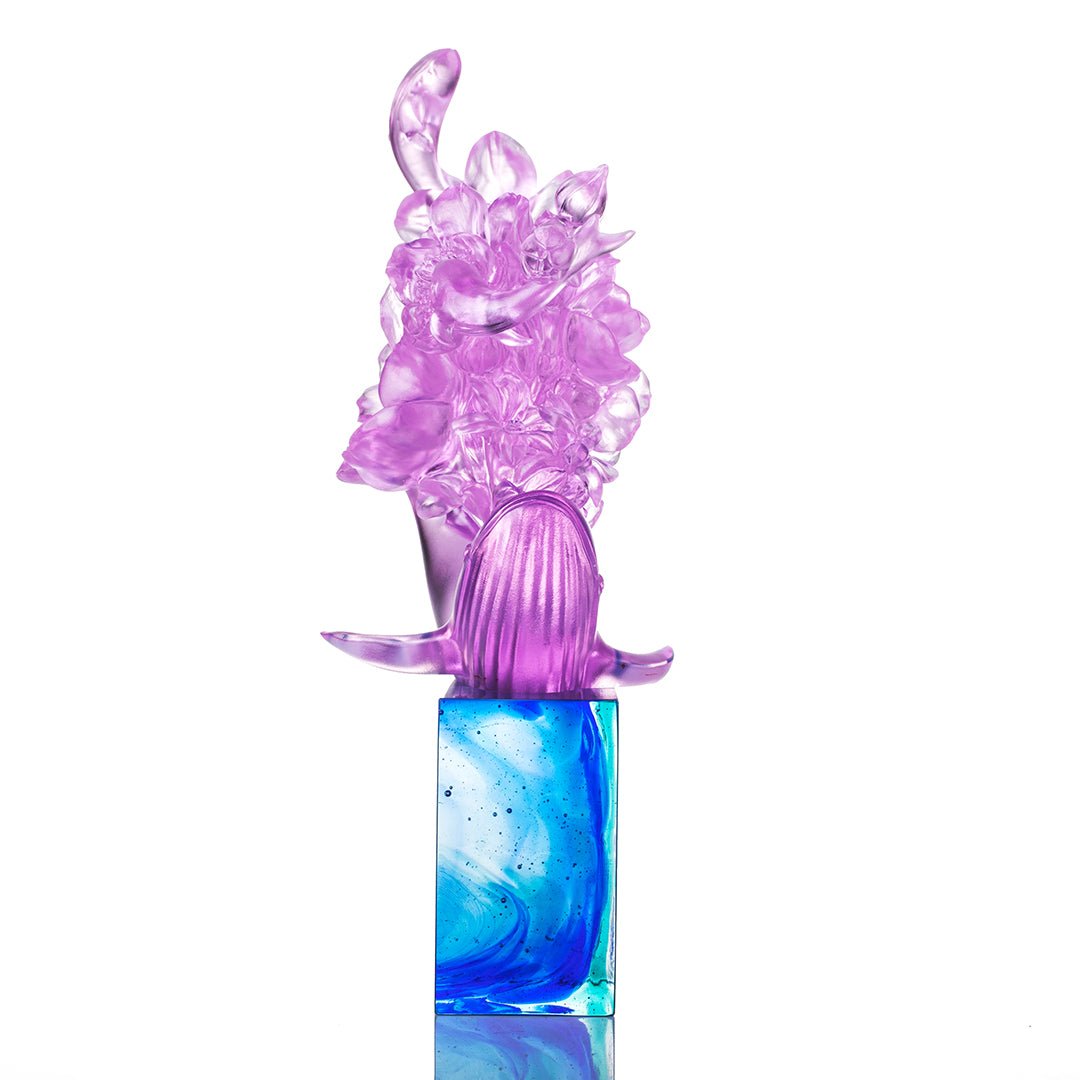 LIULI Crystal Flower Whale Journey of Kun