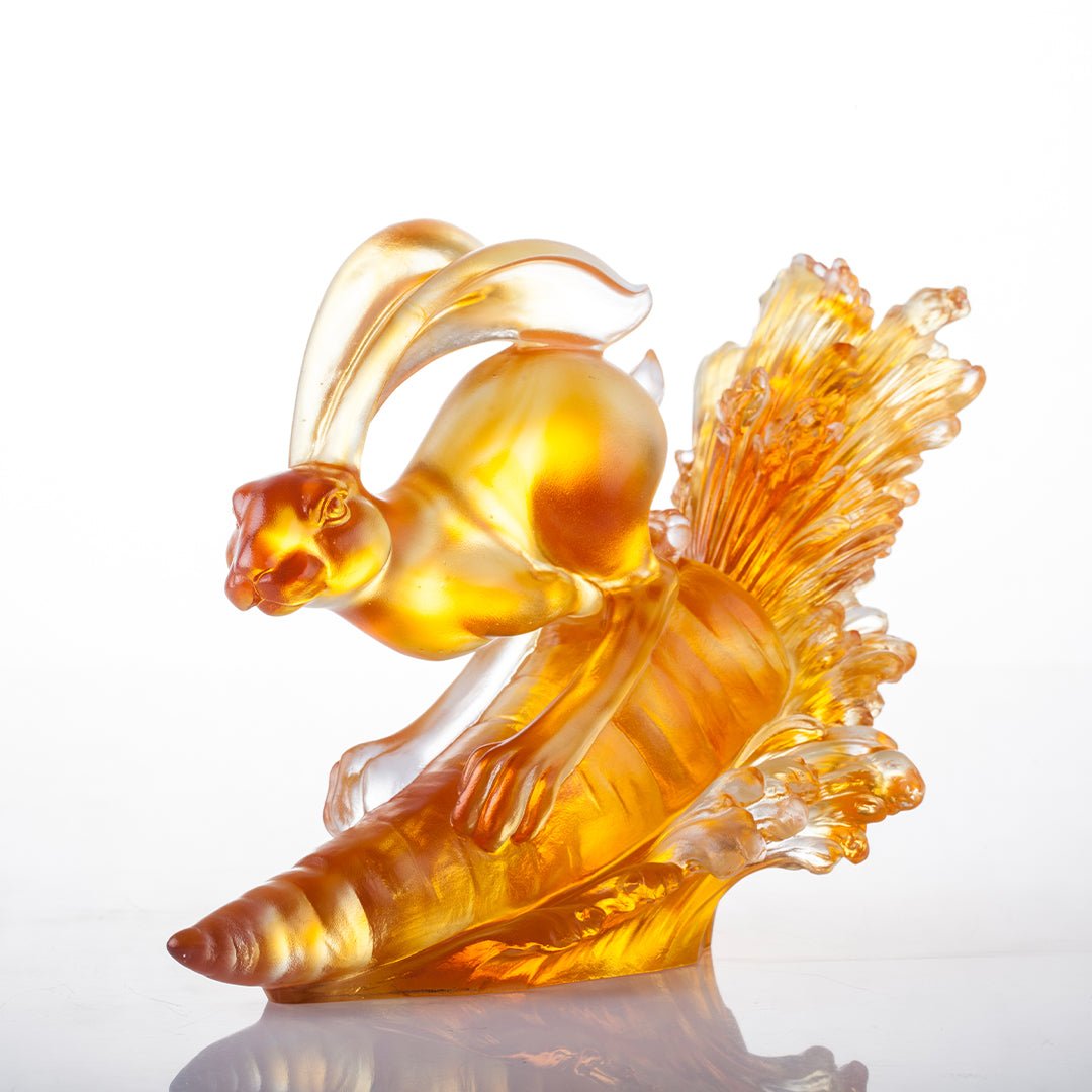 LIULI Crystal Year of the Rabbit Advancing with Invincibility