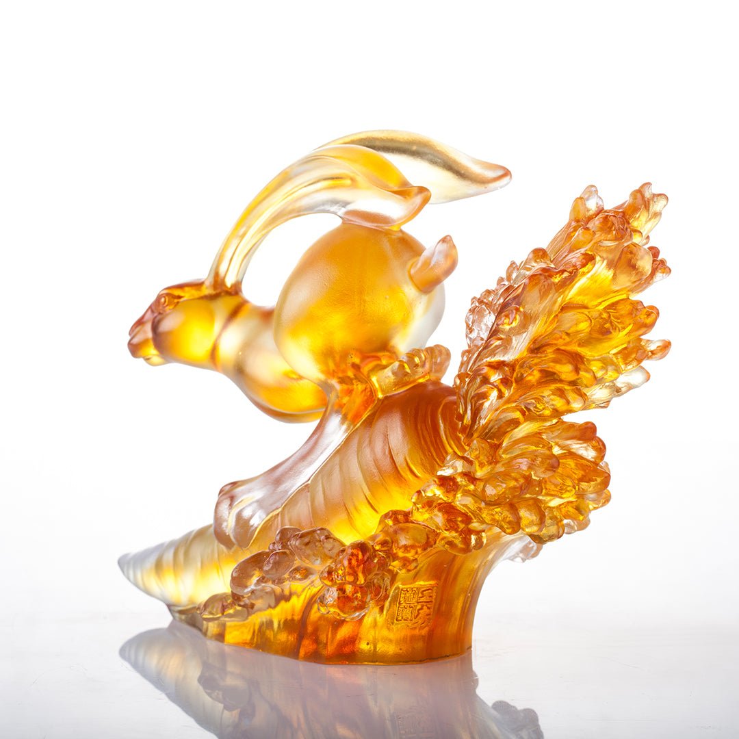 LIULI Crystal Year of the Rabbit Advancing with Invincibility