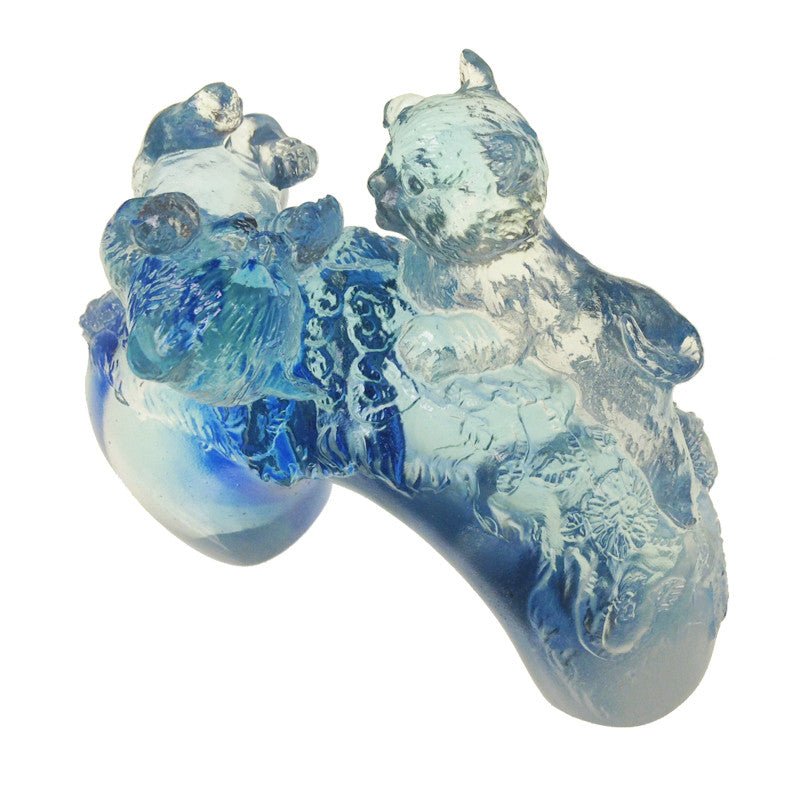 '-- DELETE -- Love's Laughter (Love All Around) - Kitty Figurine - LIULI Crystal Art