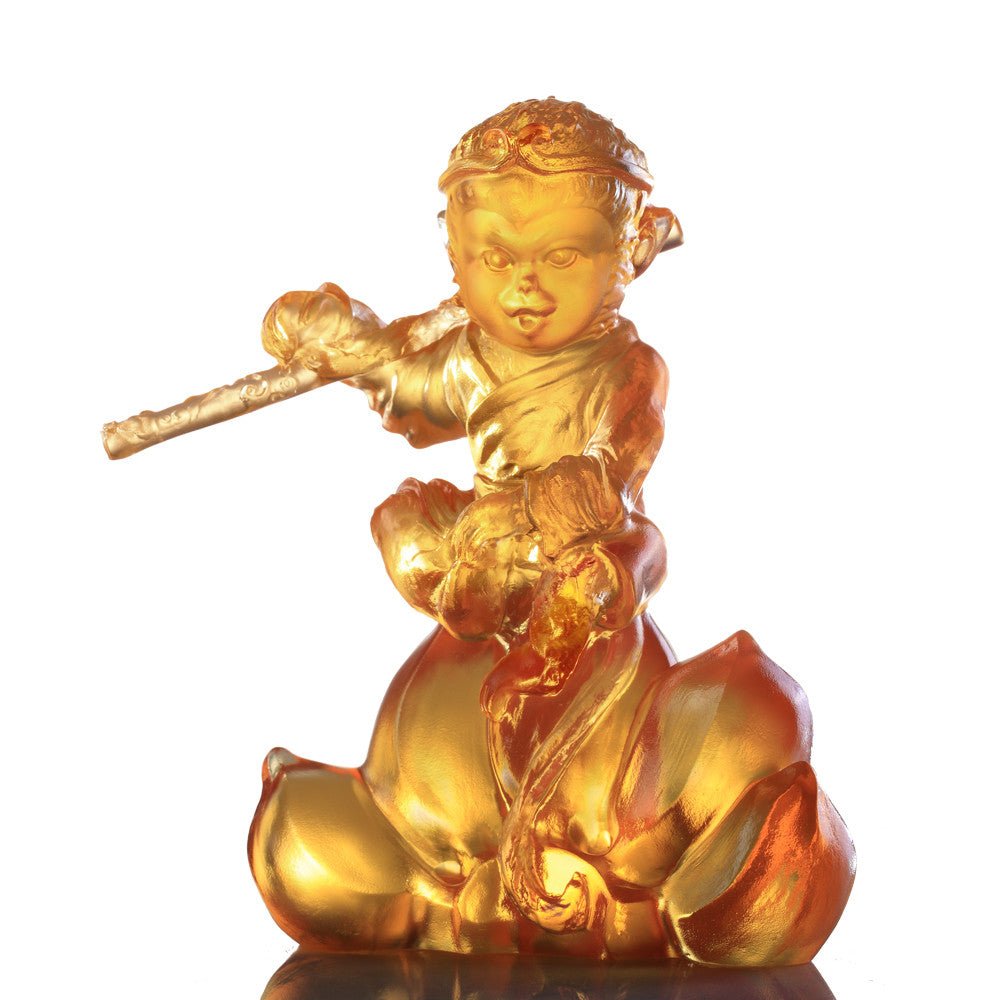 Monkey Figurine (Extraordinary) - Our Monkey King - LIULI Crystal Art