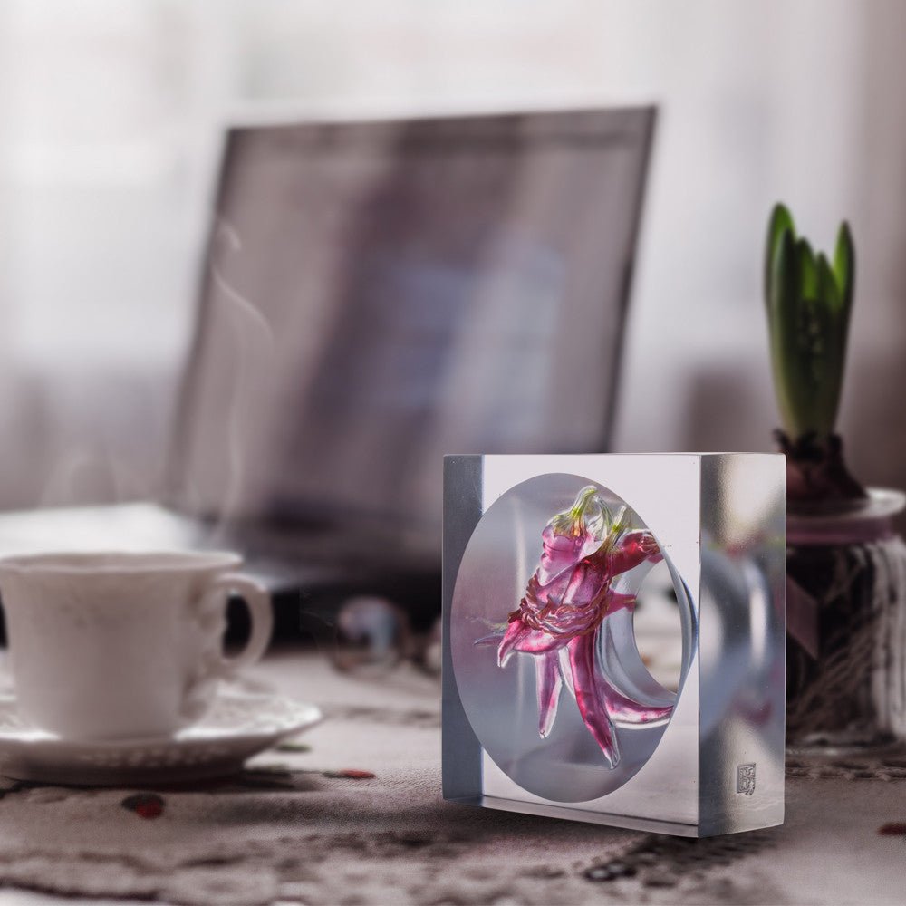 Only Sincerity is Everlasting (Honesty) - Chili Figurine, Kitchen Decor - LIULI Crystal Art