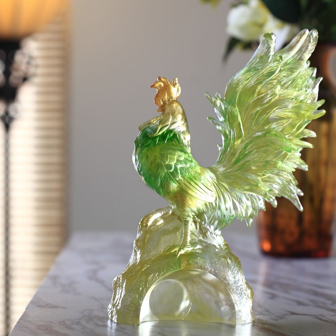 Dance of the Spring Wind (Confident) - Rooster Figurine