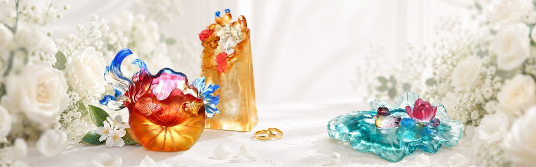 LIULI Crystal Art Wedding Gift Crystal Sculptures