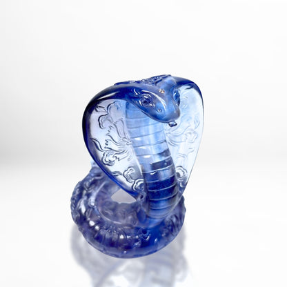 LIULI Crystal, Cobra Snake Sculpture | Opulence Invites Sun and Moon