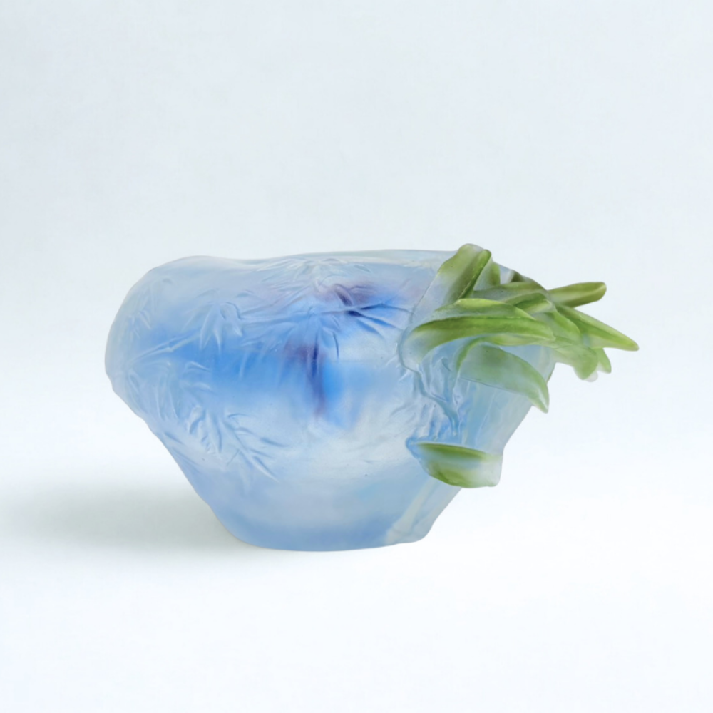 LIULI Crystal Art, Wind Buoyed in Bamboo Shadows