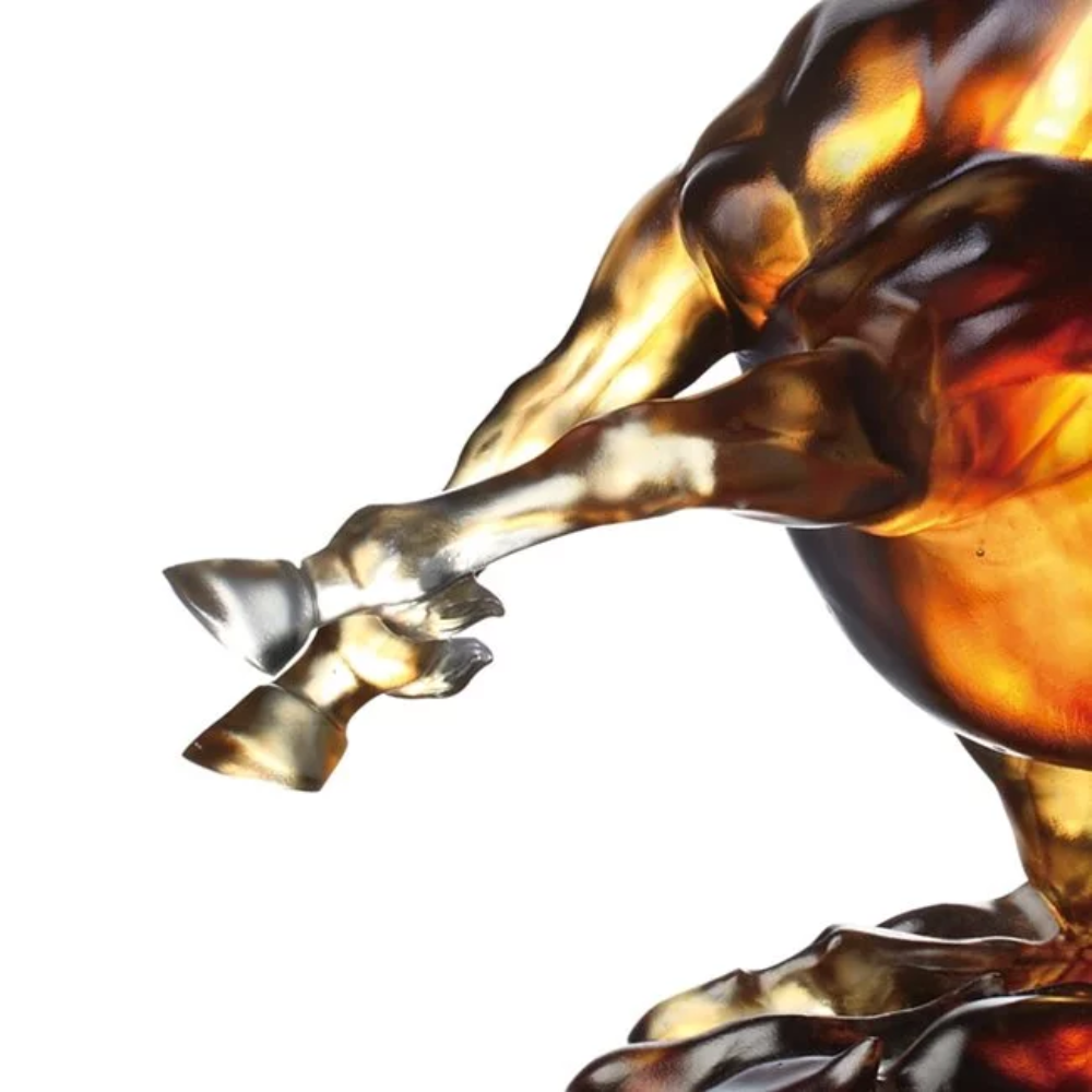LIULI Crystal Horse Figurine, Prosperous Honor (Authority and Respect)