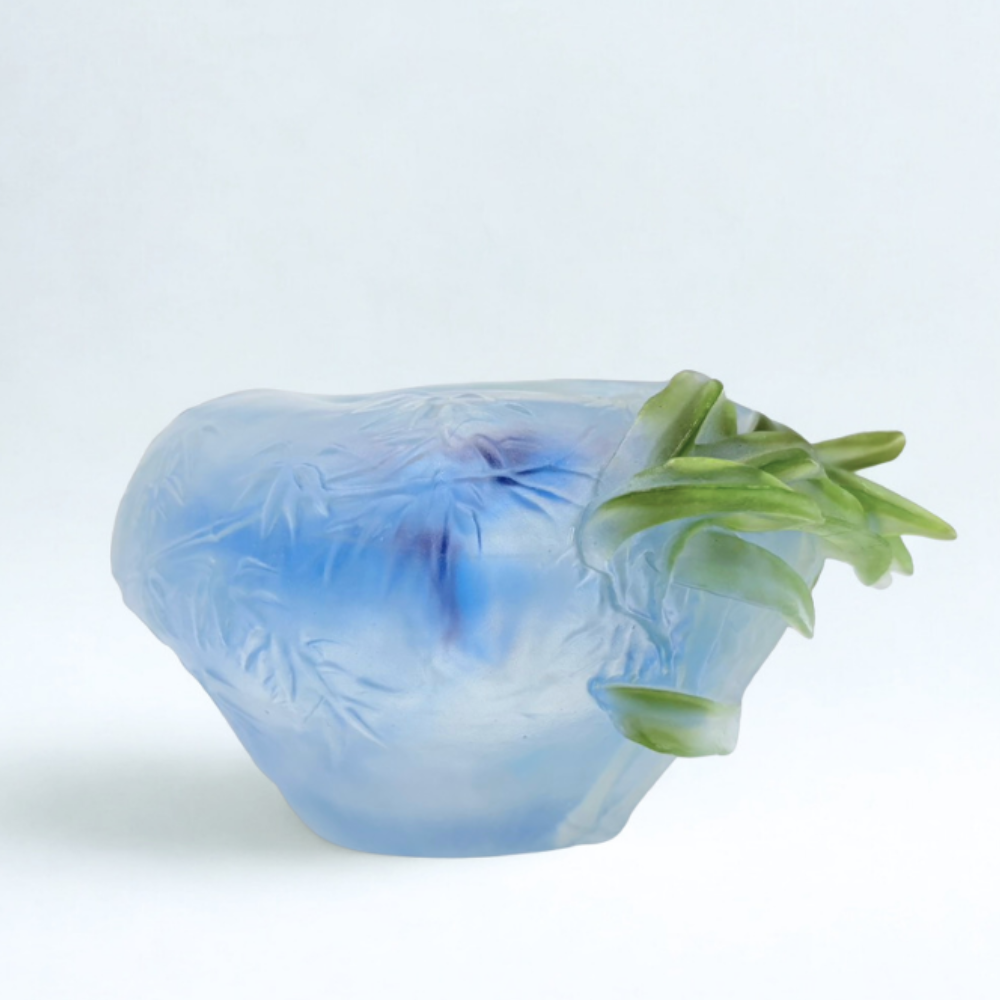 LIULI Crystal Art, Wind Buoyed in Bamboo Shadows