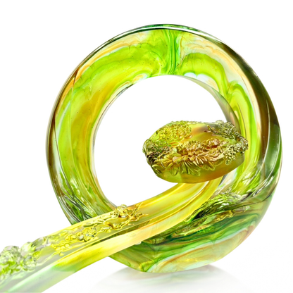 Crystal Ruyi, Fengshui, Beautiful Floral Profusion of Ruyi