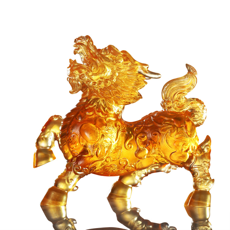 LIULI Mythical Creature Qilin, Benevolent Fortune