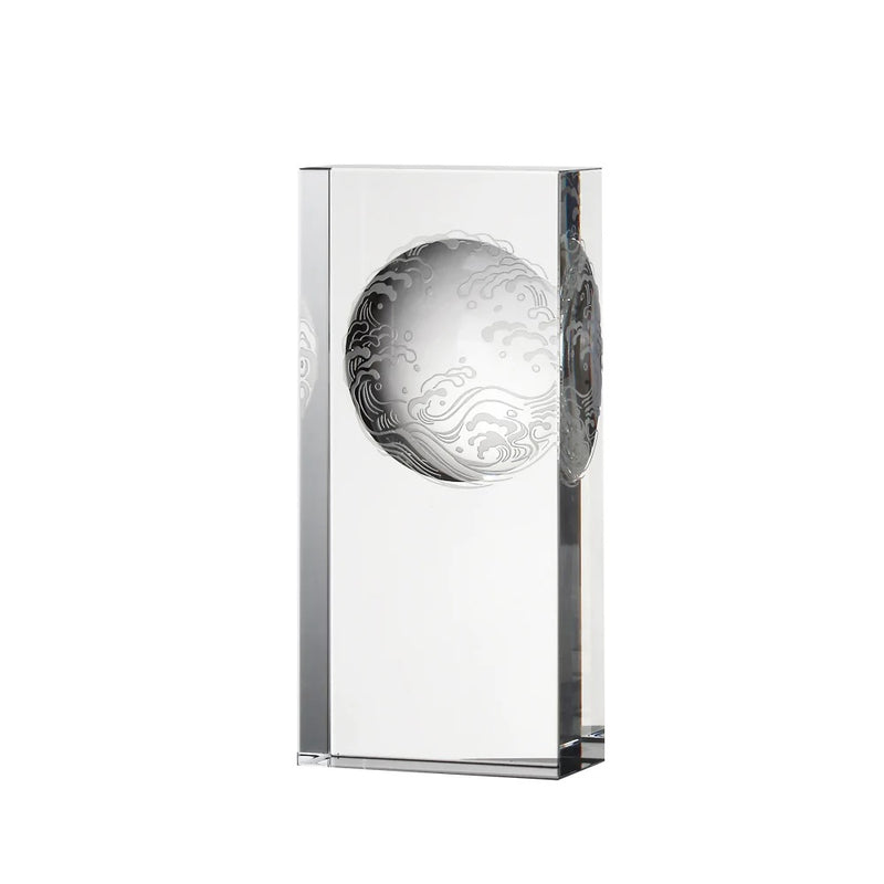 Crystal Award, Trophy, Laser Engraving, Rising Sun