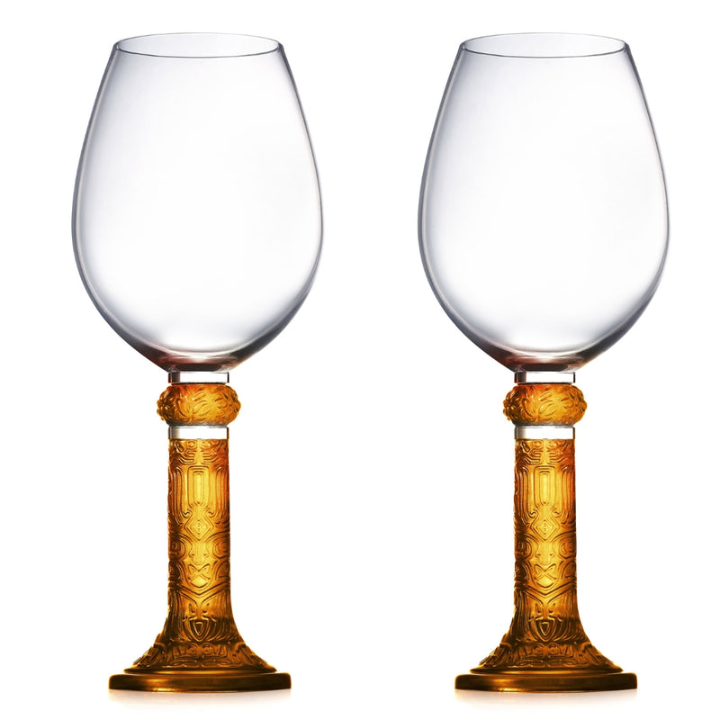 Wine Goblet, Bordeaux Glass, Moon Shadows (Set of 2)