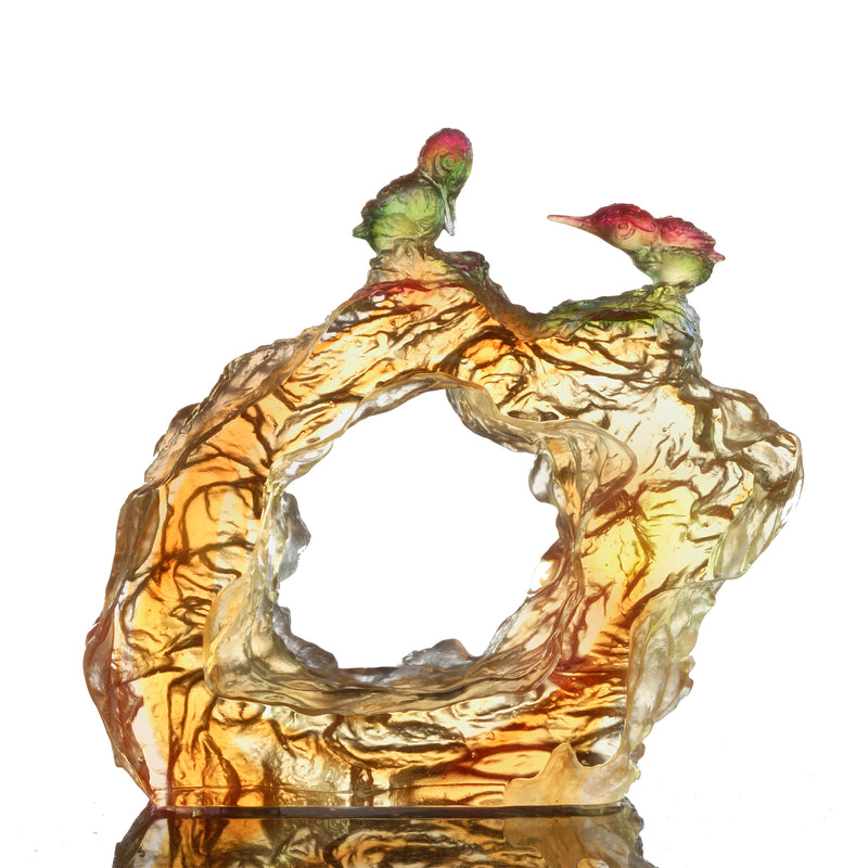 Bird, Crystal Sculpture, Floating Through Life With Ease