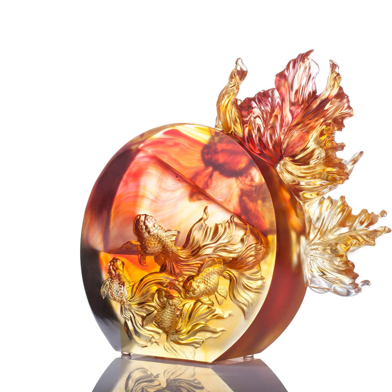 Crystal Sculpture, Koi Fish, In Celebration