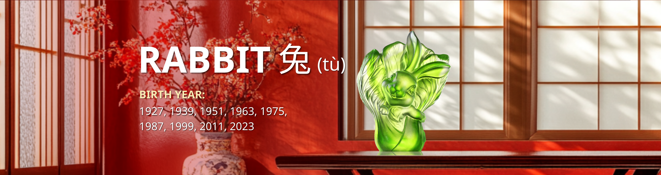 Exquisite Year of the Rabbit Figurines | LIULI Crystal Art