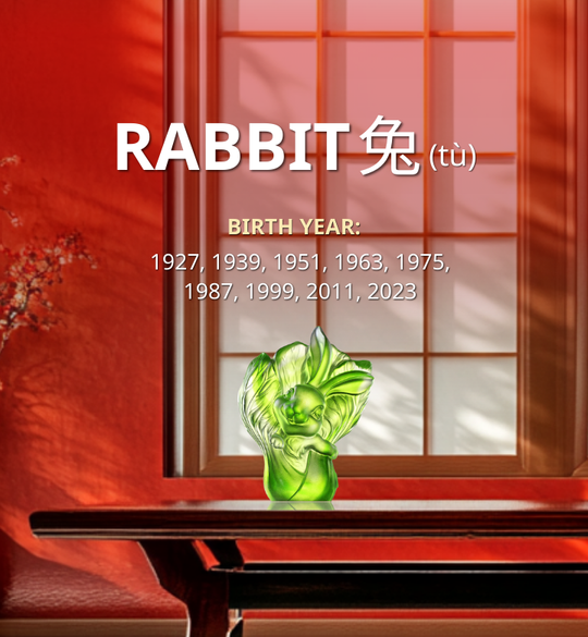 Exquisite Year of the Rabbit Figurines | LIULI Crystal Art
