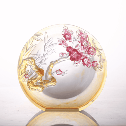 LIULI Crystal, Bamboo and Plum Blossom Sculpture, Tai Chi Series | The Rite of Spring