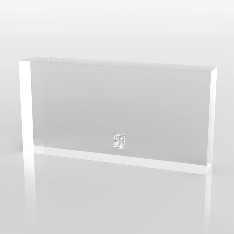 Engravable Display Base Acrylic Display Base with Logo Engraving (varies sizes) – LIULI Crystal Art