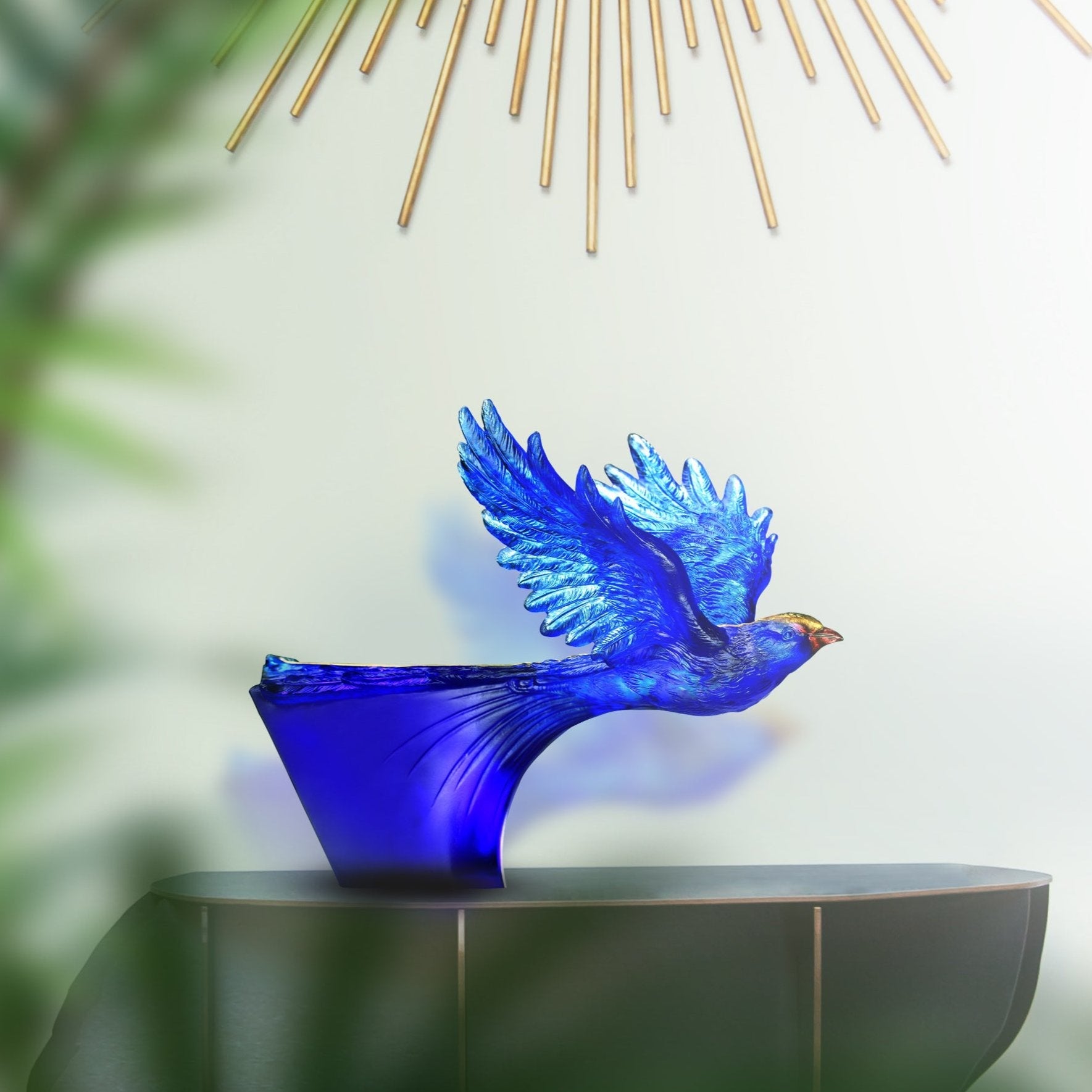 Aligned with the Light, I am the Prize, Blue Magpie Bird Figurine