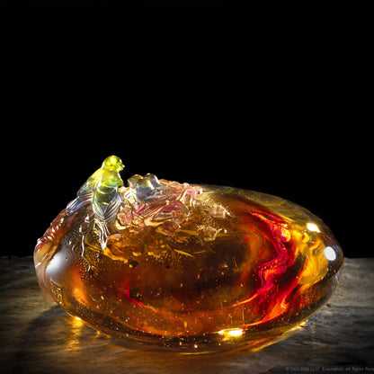 LIULI Crystal, Bird Sculpture | Love Nest