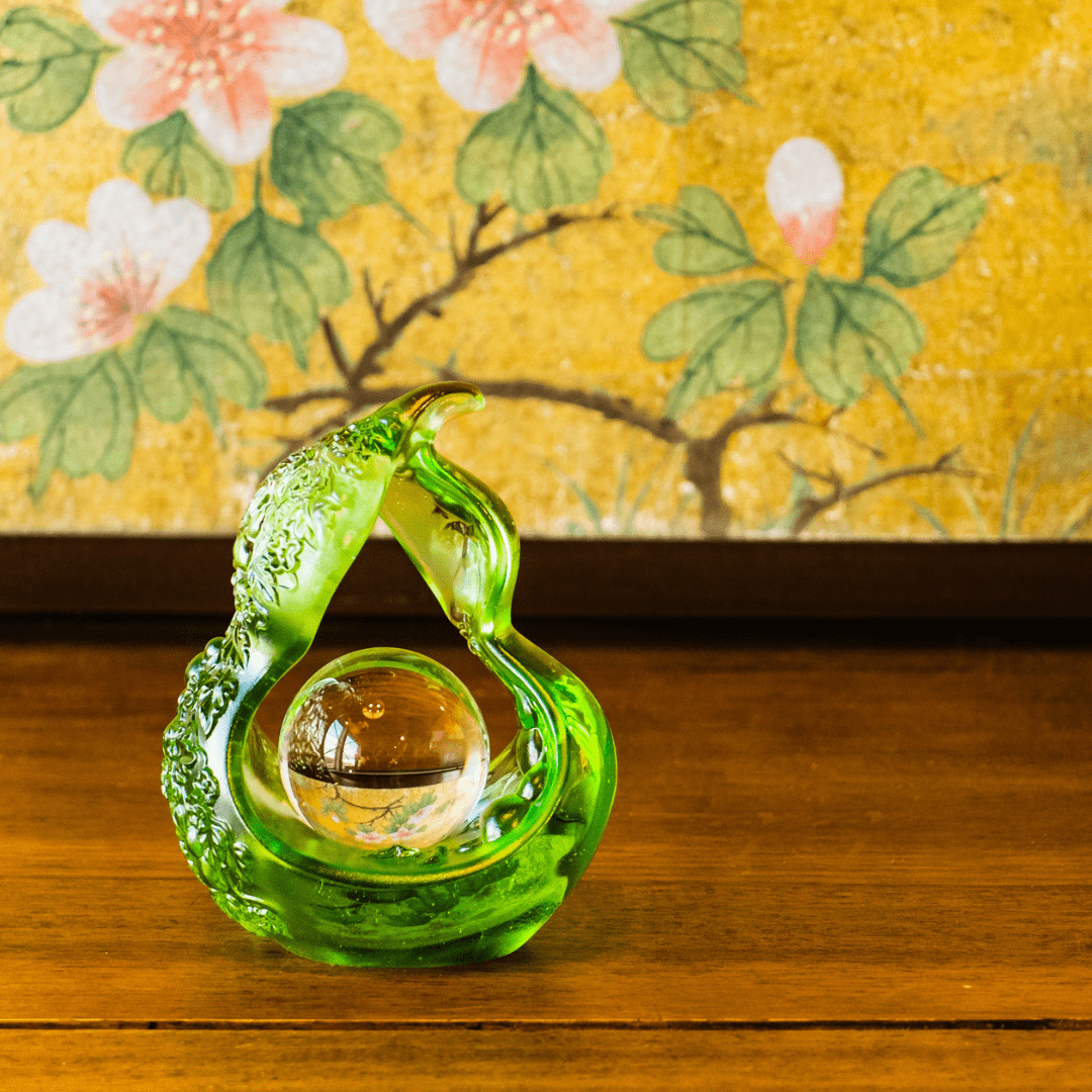 Crystal Art, Hulu, Feng Shui Decor, Generating Ruyi through Fortune