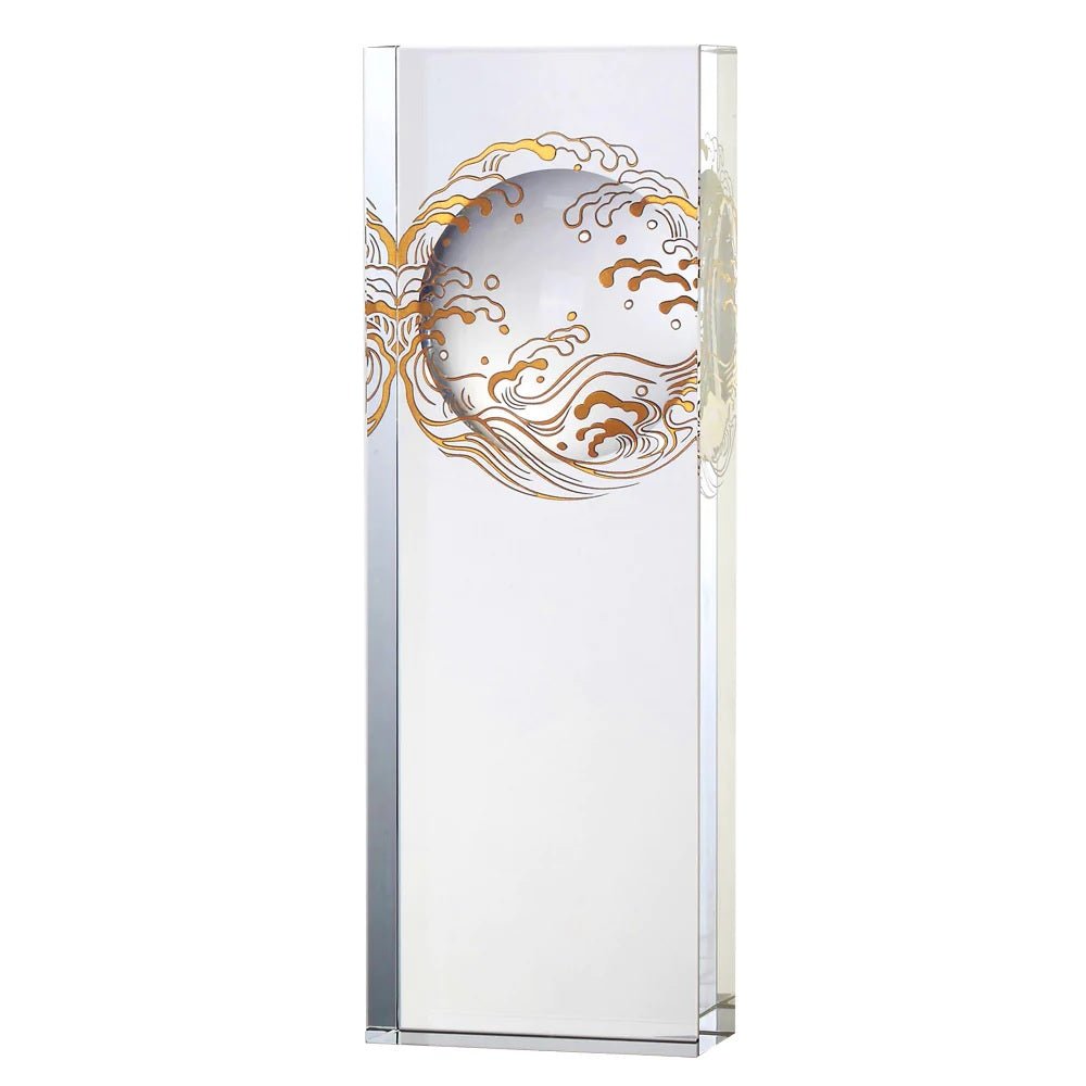 Crystal Award, Trophy, Laser Engraving, Rising Sun