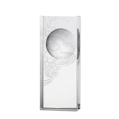 Crystal Award, Trophy, Laser Engraving, Rising Wave